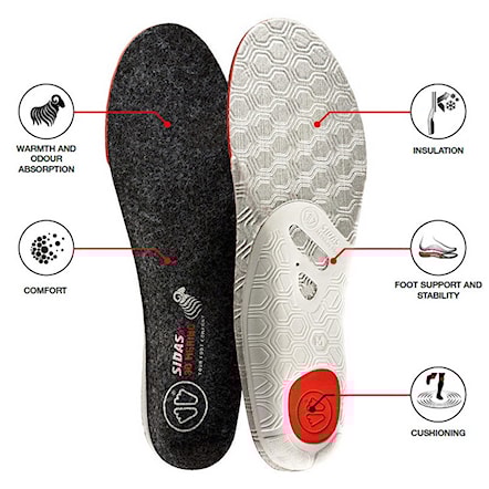 Wkładki do butów Sidas Winter 3D Merino - 3