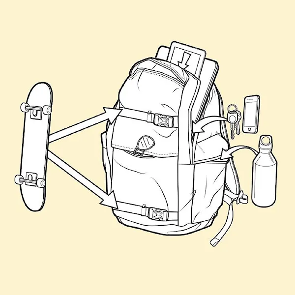 Backpack Burton Kilo grape crush diamond ripstop 2016