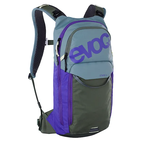 Bike plecak EVOC Stage 6 + Hydration Bladder 2 steel/violet/dark olive