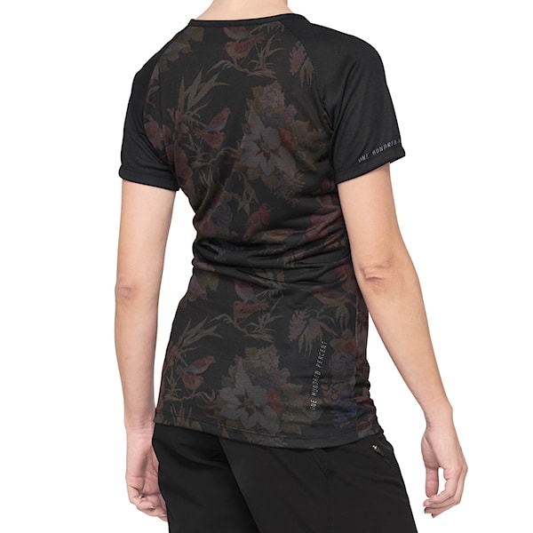 Bike dres 100% Wms Airmatic Jersey black floral 2021