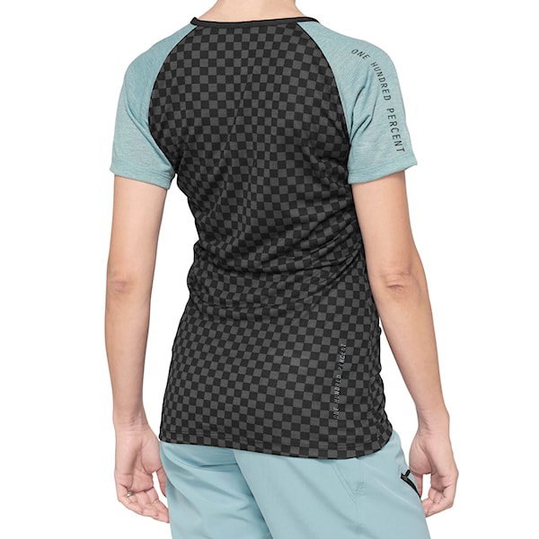Bike dres 100% Wms Airmatic Jersey seafoam checkers 2021