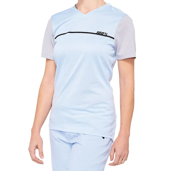 Bike Jersey 100% Wms Ridecamp Jersey powder blue/grey 2021