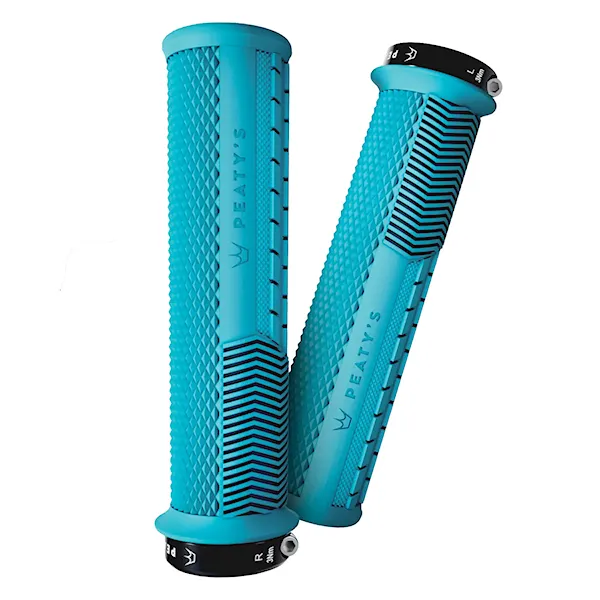 Bike gripy Peaty's Monarch Knurl Thin turquoise