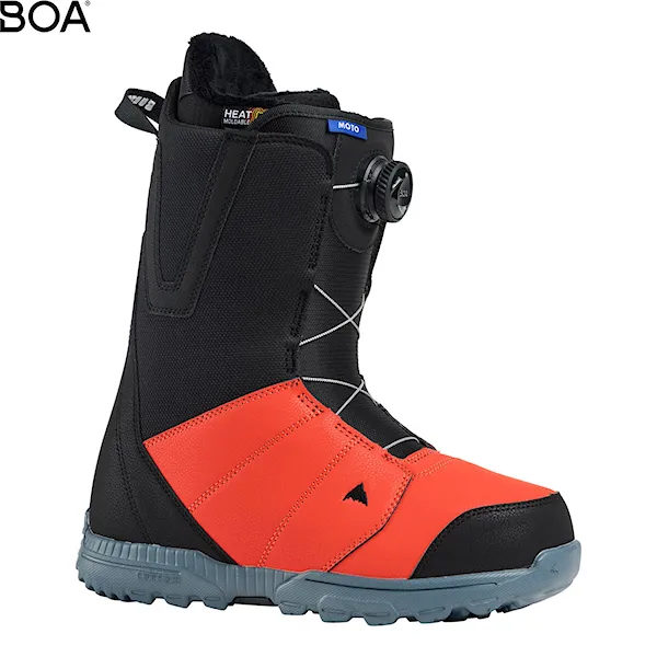 Buty snowboardowe Burton Moto Boa black/fiesta red 2026