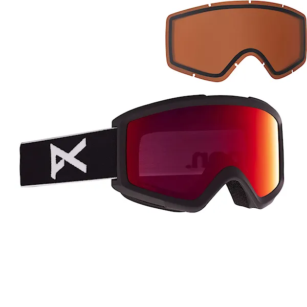 Gogle snowboardowe Anon Helix 2.0 black | perceive sunny red+amber 2026