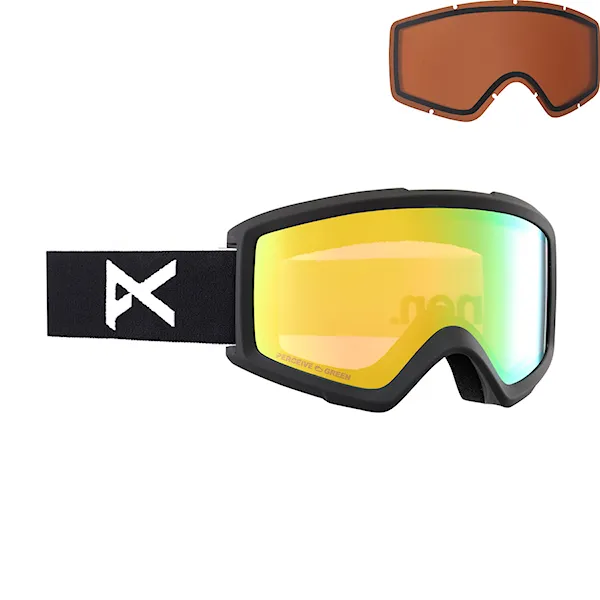 Snowboard Goggles Anon Helix 2.0 black | perceive variable green+amber 2025
