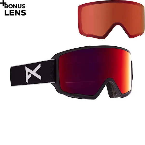 Snowboard Goggles Anon M3 black | perceive sunny red+per.cloudy burst 2021