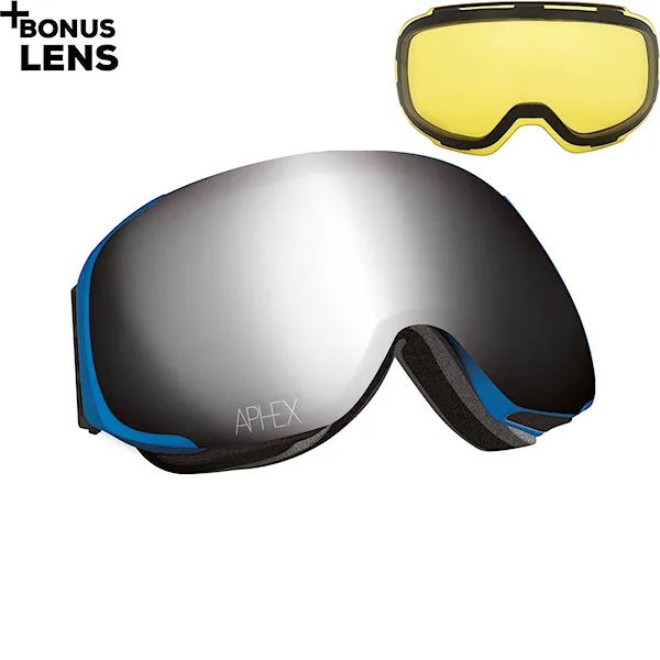Snowboard Goggles Aphex Kepler matt blue | silver+yellow 2021