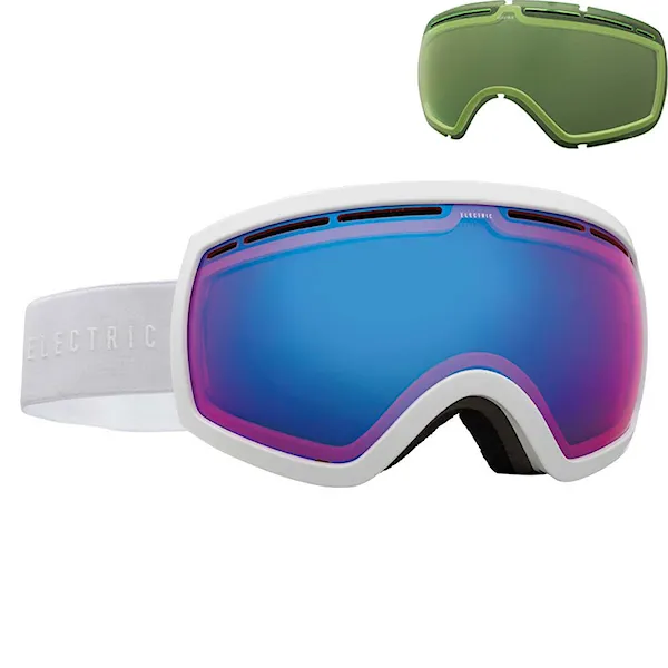 Snowboard Goggles Electric Eg2.5 gloss white | rose/blue chrome+light green 2016