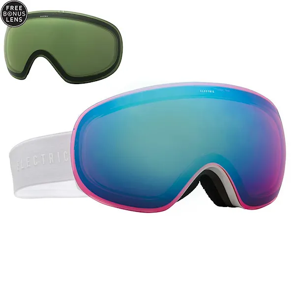 Snowboard Goggles Electric Eg3.5 gloss white | rose/blue chrome+light green 2016