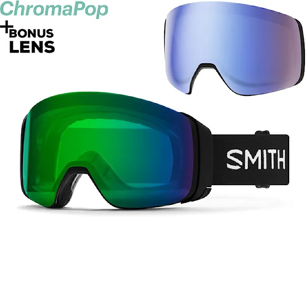 Snowboard Goggles Smith 4D Mag black | cp ed green mirror+cp storm blue sensor 2026