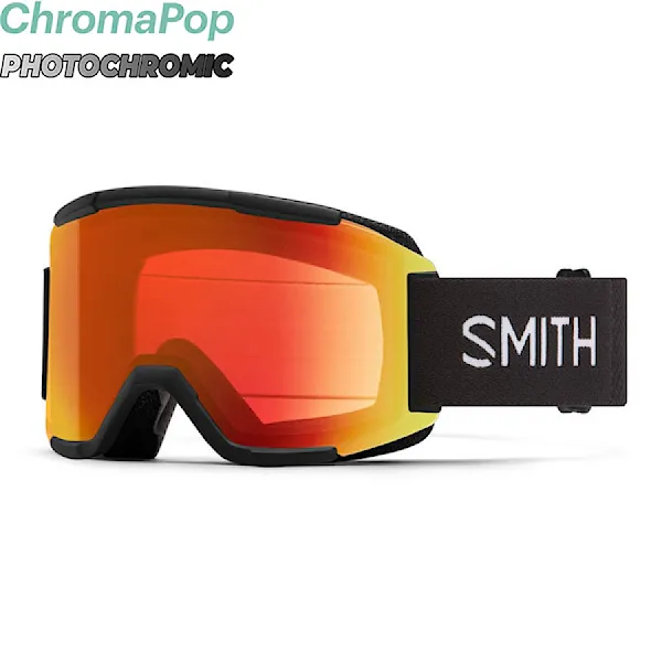 Snowboardové okuliare Smith Squad black | cp photochromatic red mirror h24 2024