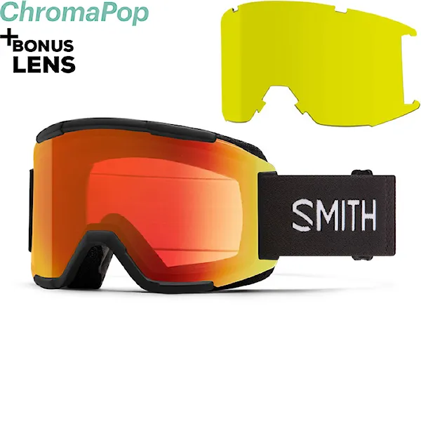 Snowboardové brýle Smith Squad black | cp ev red mirror+yellow 2026