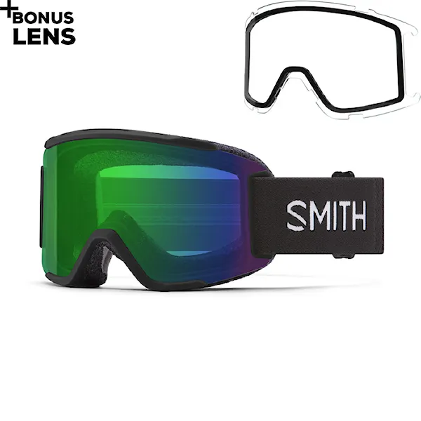 Snowboard Goggles Smith Squad S black | everyday green mirror+clear 2026