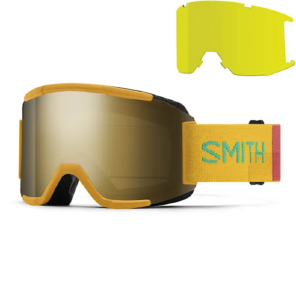 Snowboardové okuliare Smith Squad saffron landscape | cp sun black gold mir+yellow 2024