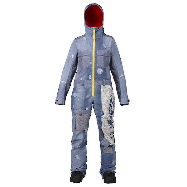 Snowboard Overall Burton L.a.m.b. Suzi Jumpsuit denim print 2017