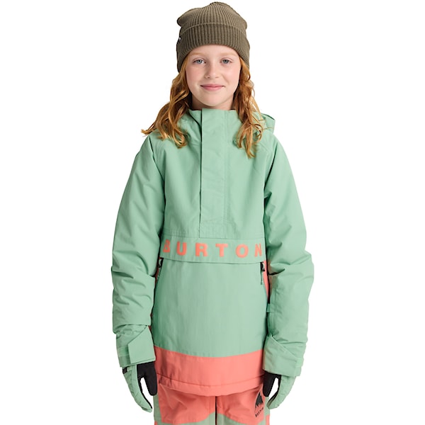 Kurtka snowboardowa Burton Kids Frostner Anorak soft sage/peach echo 2026