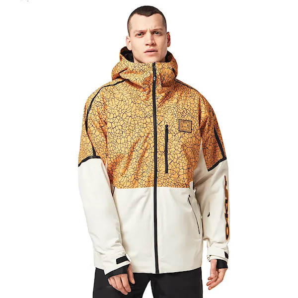 Kurtka snowboardowa Oakley Tc Gunn 2.0 Rc Shell Jacket yellow crackle pt/white 2023