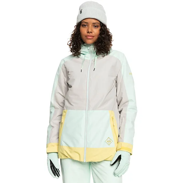 Kurtka snowboardowa Roxy Ravine Hoodie grey violet 2023