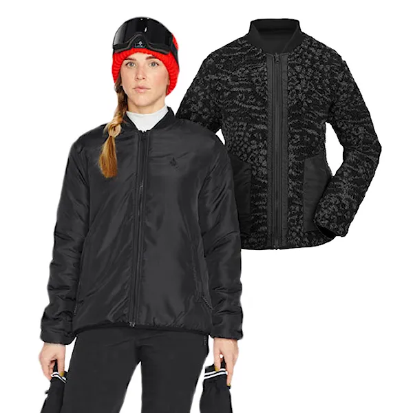 Technická mikina Volcom Reversible Polar black 2023