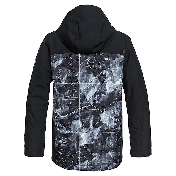 Snowboard Jacket Quiksilver Mission Block Youth black/tannenbaum 2019