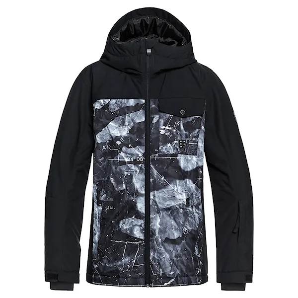 Snowboard Jacket Quiksilver Mission Block Youth black/tannenbaum 2019
