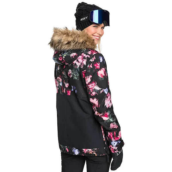 Bunda na snowboard Roxy Shelter true black blooming party 2021