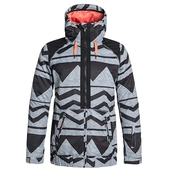Snowboard Jacket Roxy Valley Hoodie damaris anthracite 2016