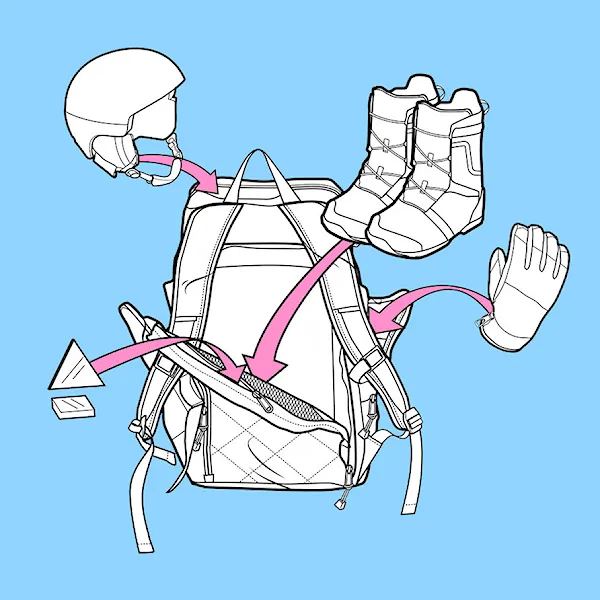 Backpack Burton Booter catalog collage print 2021