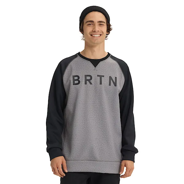 Technical Hoodie Burton Crown Bonded Crew monument heather/true black 2019