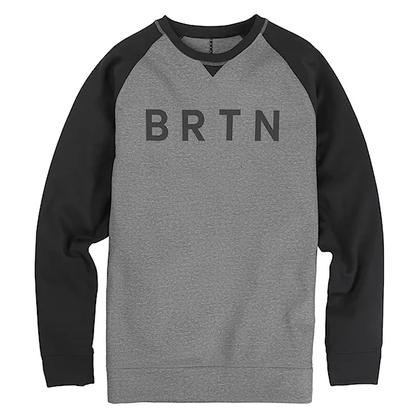 Technical Hoodie Burton Crown Bonded Crew monument heather/true black 2019
