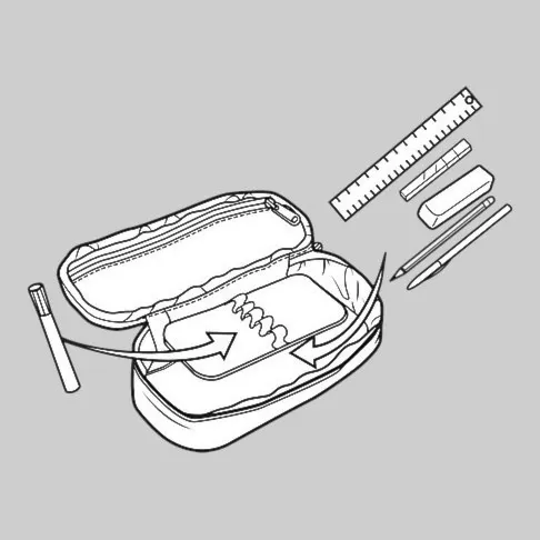 School Case Burton Switchback Case grey heather denim ripstop 2017