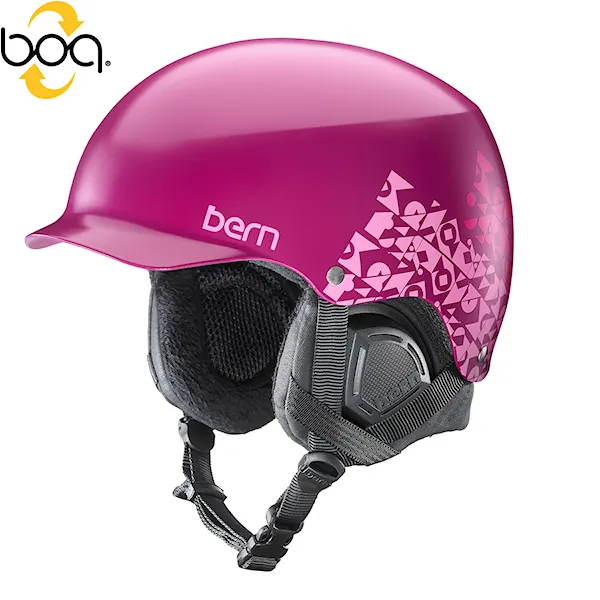 Snowboard Helmet Bern Muse satin magenta geo graphic 2016