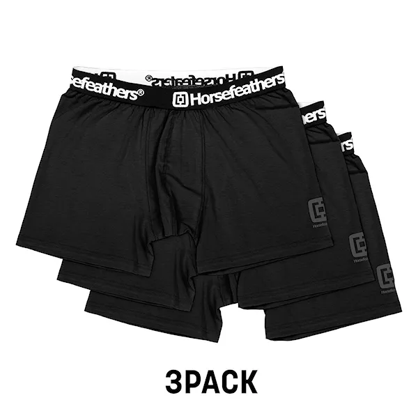 Trenírky Horsefeathers Dynasty 3 Pack black