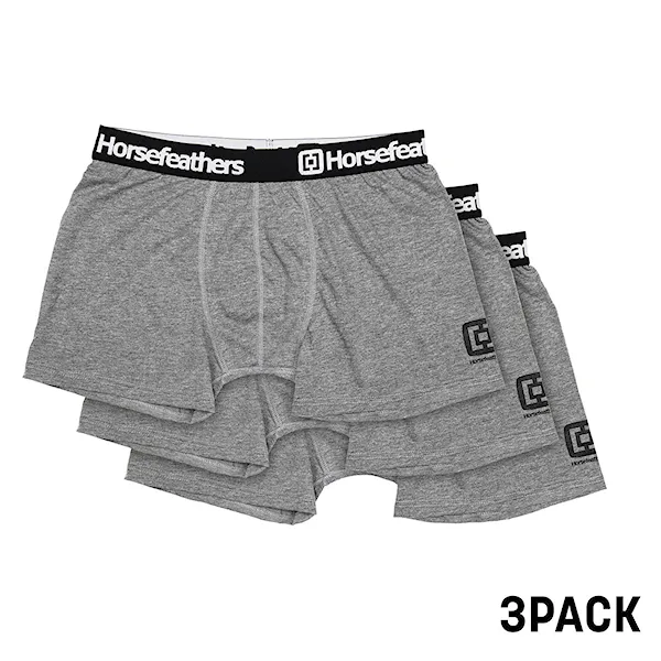 Trenírky Horsefeathers Dynasty 3 Pack heather grey