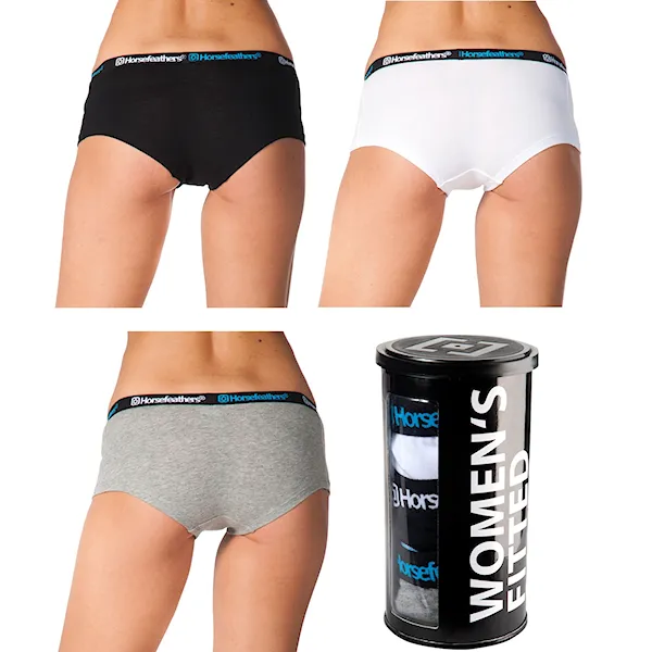 Panties Horsefeathers Cardiff 3 Pack blck/white/grey