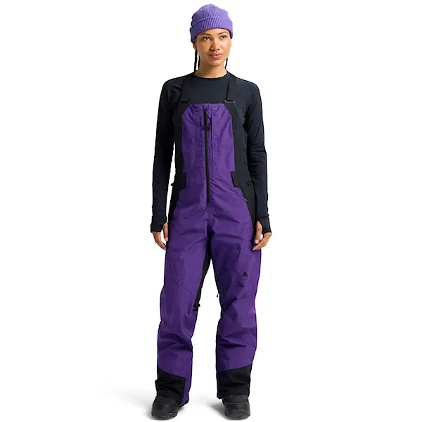 Nohavice na snowboard Burton Wms GORE-TEX Reserve 2L Bib prism violet/true black 2026