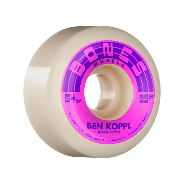 Skateboard kółka Bones Stf Koppl Rollersurfer V6 Widecu beige 2022
