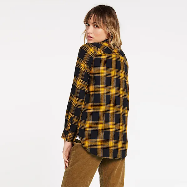 Shirt Volcom Getting Rad Plaid L/S golden haze 2020