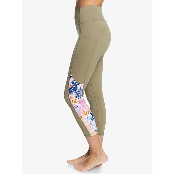 Fitness legíny Roxy Runway Circle Capri II covert green 2021
