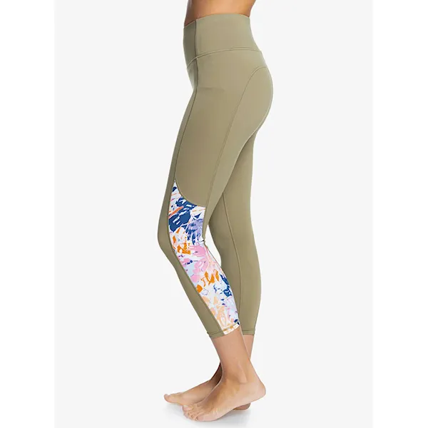 Fitness legíny Roxy Runway Circle Capri II covert green 2021