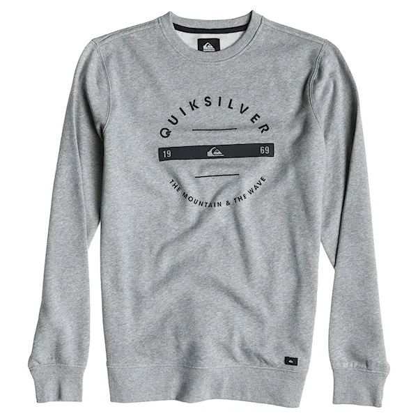 Bike Hoodie Quiksilver Challenge Crew Neck light grey heather 2015