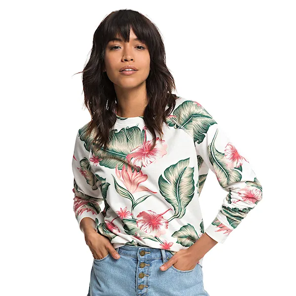 Bike mikina Roxy Girls Of Summer marshmallow tropical love 2019