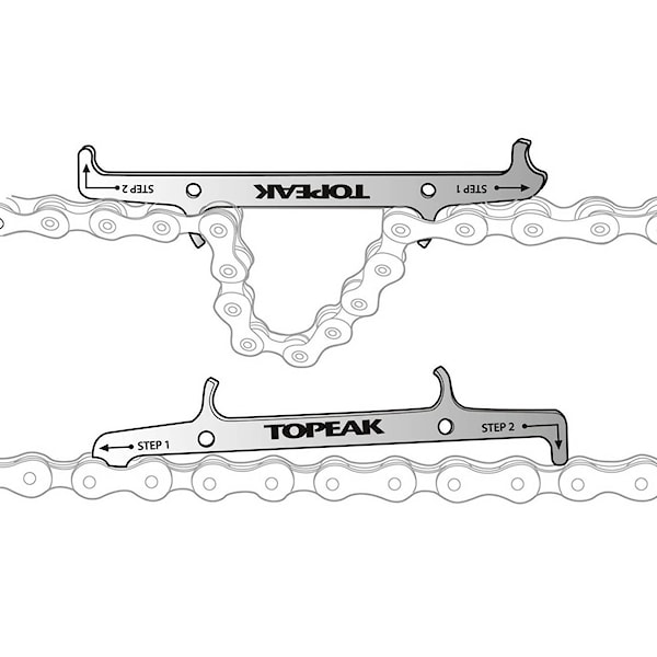 Mierka na reťaz Topeak Chain Hook/Wear Indicator silver