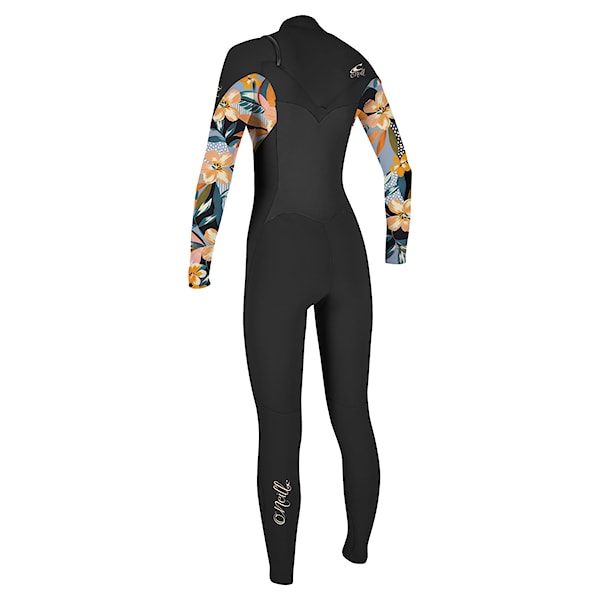 Neoprén O'Neill Girls Epic 4/3 Chest Zip Full black/demi floral 2023