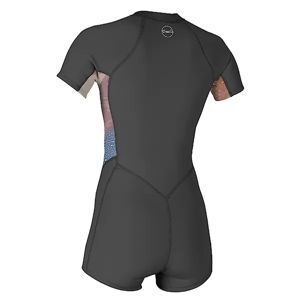Neoprén O'Neill Wms Bahia 2/1 Front Zip S/S Spring graphite/desert bloom/drift bl 2022