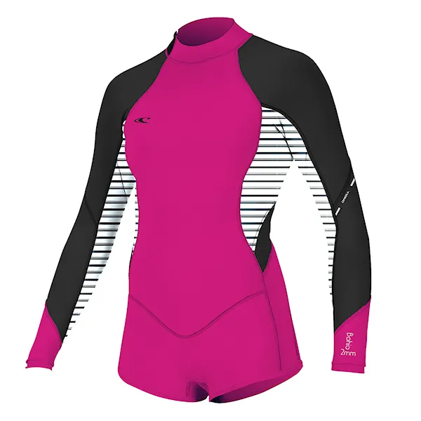 Neopren O'Neill Wms Bahia Bz 2/1 L/s Short Sprin punk pink/higway stripe/black 2018