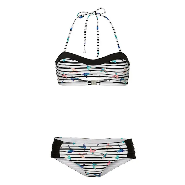 Plavky O'Neill Print Bandeau white aop/pink-purple 2018