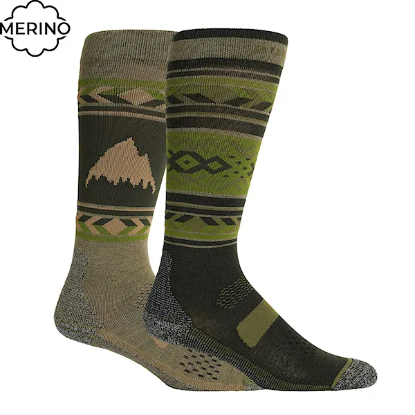 Snowboard Socks Burton Wms Performance Lightweight 2Pk forest night 2023