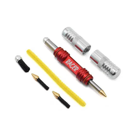 Puncture Repair Dynaplug Racer Kit red/polished caps